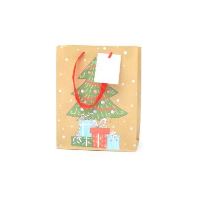 23x18x10cm. Christmas Tree gift bag with tag
