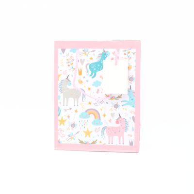 23x18x8cm. Unicorn print gift bag with tag