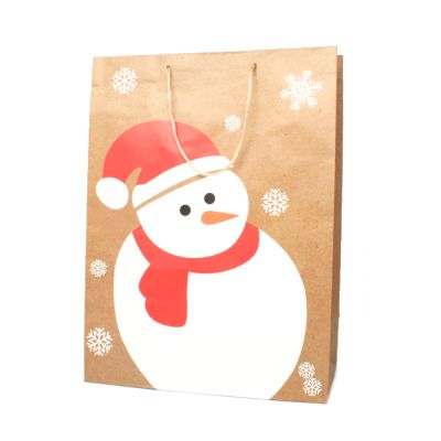 42x31x15cm. Snowman print Christmas gift bag