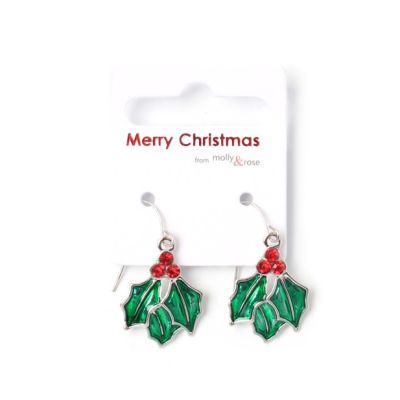 Clip strip of 12 assorted christmas earrings