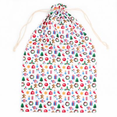 Size: 60x35cm Mixed Pack of Christmas drawstring pouches