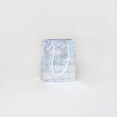 Size: 15x12x6cm Silver Holographic gift bag