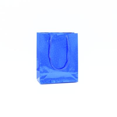 Size: 15x12x6cm Blue Holographic gift bag*
