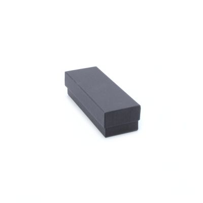 12x4x3cm. NO INSERT. Black gift box.