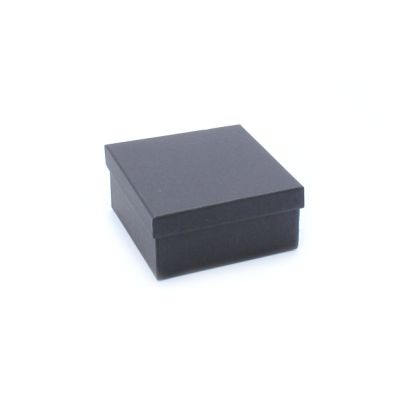 Size: 9.5x9.5x4.5cm.  Black Gift Box With Lid