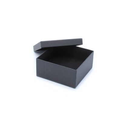 Size: 9.5x9.5x4.5cm.  Black Gift Box With Lid