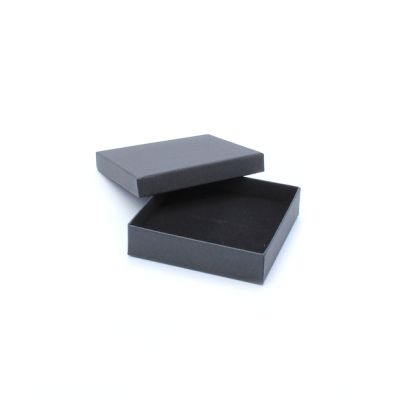 Size: 9.5x9.5x2.5cm. Black Gift Box With Lid