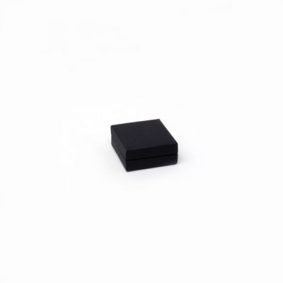 Ring box. 5x5x2.5cm. Black hinged gift box.