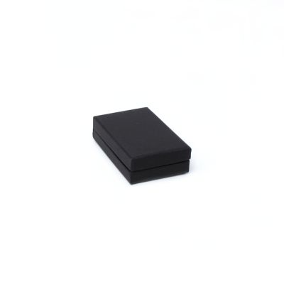 Cufflink / Earring Box. 8x5x2.5cm. Black hinged gift box.