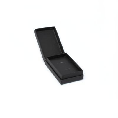 Cufflink / Earring Box. 8x5x2.5cm. Black hinged gift box.