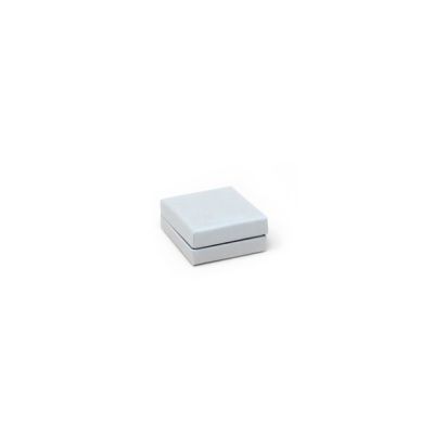 Ring box. 5x5x2.5cm. Dove grey hinged gift box.