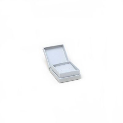 Ring box. 5x5x2.5cm. Dove grey hinged gift box.