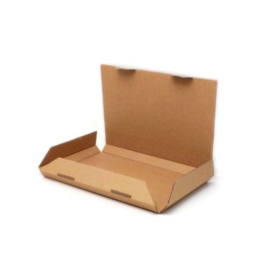 23x16x2cm. Brown card fold flat box