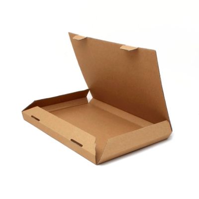 28x20x2cm. Brown card fold flat box