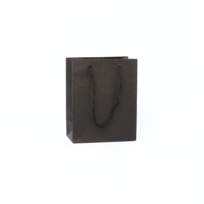 14.5x11.5x6cm. Black printed kraft paper gift bag