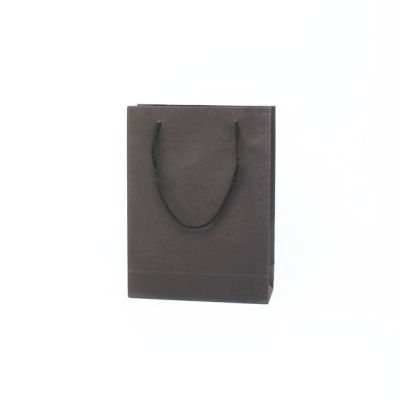20x15x6cm. Black printed kraft paper gift bag