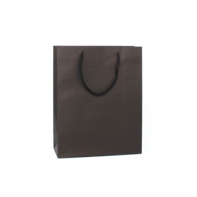 24x19x8cm. Black printed kraft paper gift bag