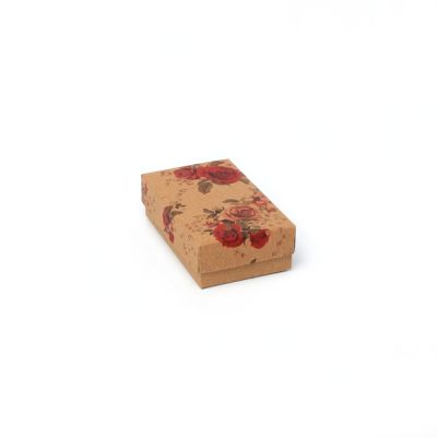 Cufflink / Earring box. 8x5x2.5cm Floral print gift box .