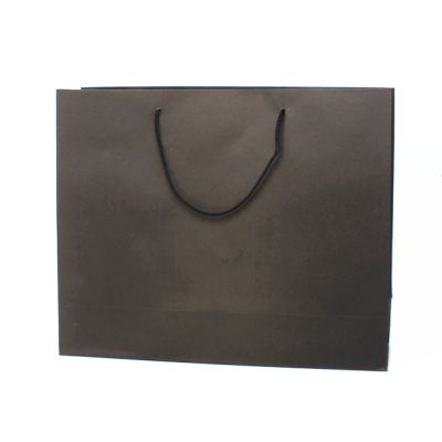Size: 32x26x10cm Black printed kraft paper gift bag*