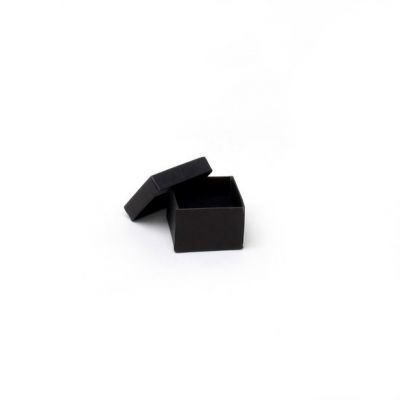 Ring box. 5x5x3.5cm. Black kraft gift box.
