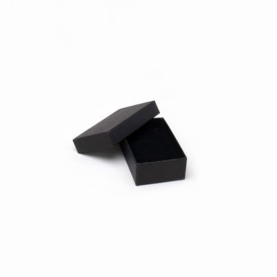 Cufflink / Earring Box. 8x5x2.5cm. Black kraft gift box.