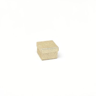 Ring box. 5x5x3.5cm. Gold glitter gift box.