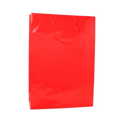 Size: 36x28x10cm Red glossy gift bag