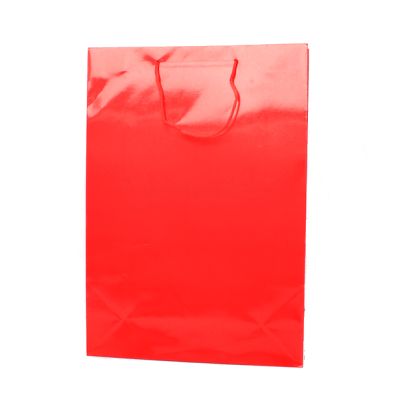 Size: 36x28x10cm Red glossy gift bag