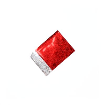 8x7cm. Red holographic self seal pp bag