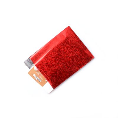 15x12cm. Red holographic self seal pp bag