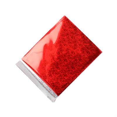 18x15cm. Red holographic self seal pp bag