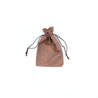 Size: 15x10cm Walnut imitation Jute gift bag