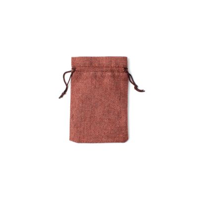 15x10cm. Walnut jute effect gift bag.