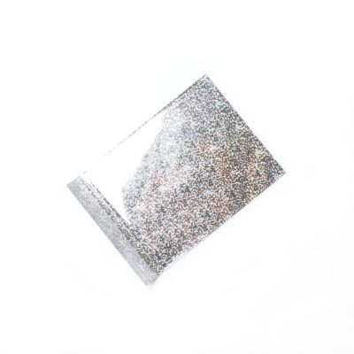 15x12cm. Silver holographic self seal pp bag