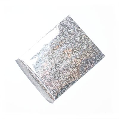 18x15cm. Silver holographic self seal pp bag