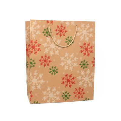 32x26x12cm. Christmas snowflake print gift bag