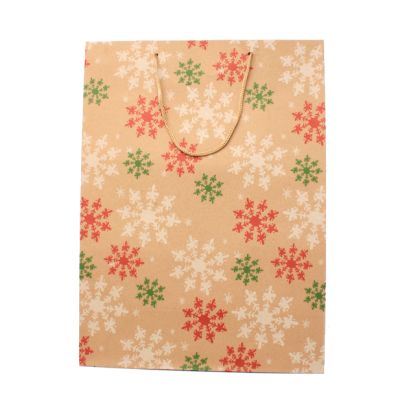 42x31x15cm. Christmas snowflake print gift bag