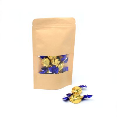 Size: 20x12x4cm Lined brown paper food grade bag