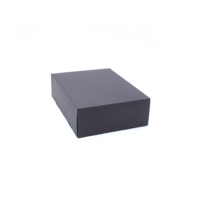 Size: 20x15x6cm Black printed fold flat box. Fast assembly