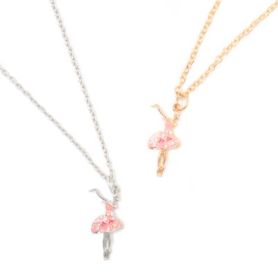 Ballet dancer pendant necklace