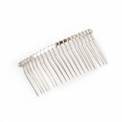 Plain silv wire side comb 7.5cm