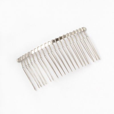 Plain silv wire side comb 7.5cm