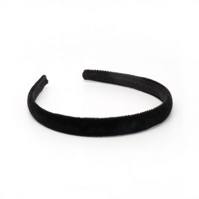 1.5cm wide Black velvet aliceband