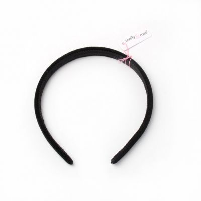 1.5cm wide Black velvet aliceband