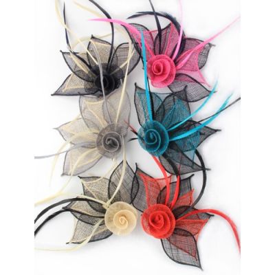 © Style Fifi. Sinamay rose fascinator on a clip and pin