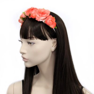 Fabric roses garland bandeau