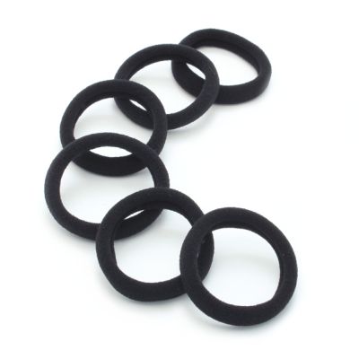 Jersey elastic - Black - Card of 6 - 8mm thick