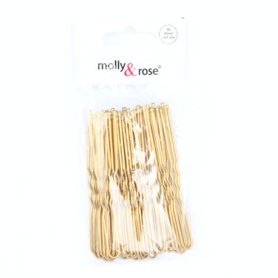 Pack of 36 Blonde waved hair pins. 65mm