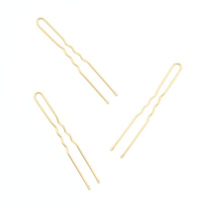 Pack of 36 Blonde waved hair pins. 65mm