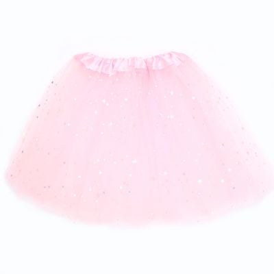 Pink net tutu with stars. Double layered. Child size